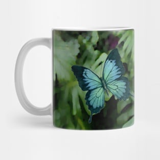 Tropical Blue Ulysses Butterfly Mug